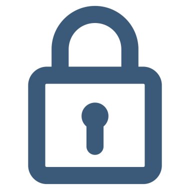 Kilit kontur vektör simgesi