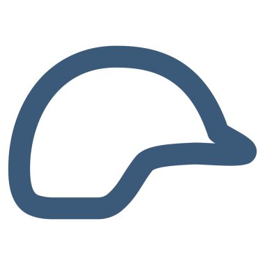 Motosiklet kask kontur vektör simgesi