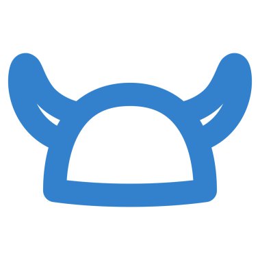 Boynuzlu miğfer kontur vektör simgesi