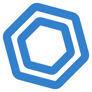 Vida somun kontur vektör simgesi