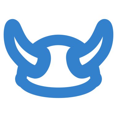 Viking kask kontur vektör simgesi