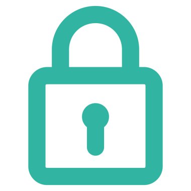 Kilit kontur vektör simgesi