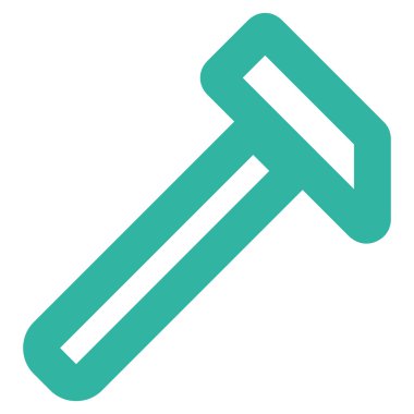 Çekiç kontur vektör simgesi