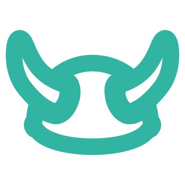 Viking kask kontur vektör simgesi