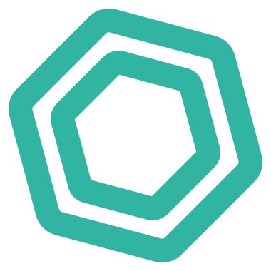 Vida somun kontur vektör simgesi