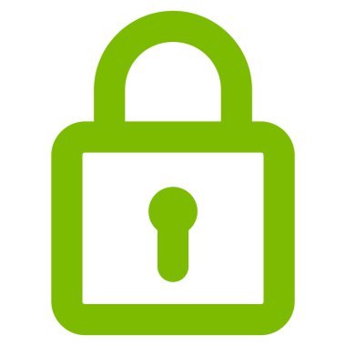 Kilit kontur vektör simgesi