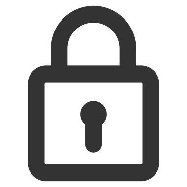 Kilit kontur vektör simgesi