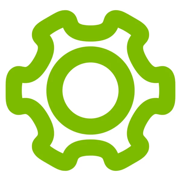 Cog Stroke Vector Icono — Vector de stock