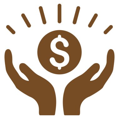 Refah düz glif simgesi