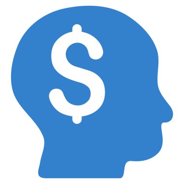 Bankacı düz glif simgesi