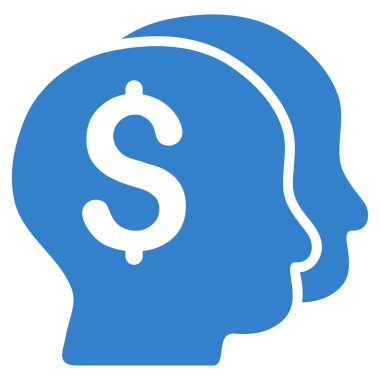 Bankacılar düz glif simgesi