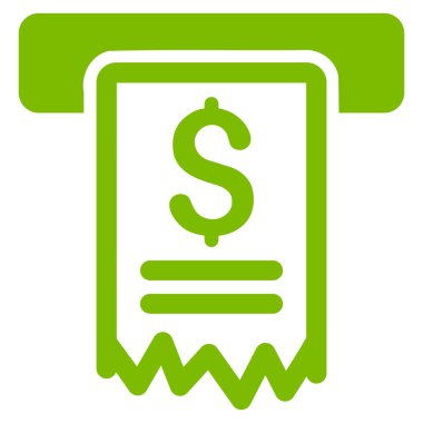 Çek ödeme düz glif simgesi