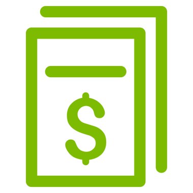 Faturalar düz glif simgesi