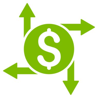 Para düz glif simgesi harcamak