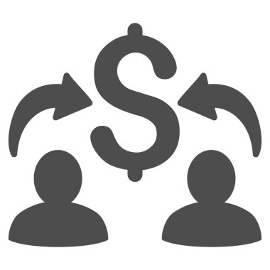 Para değiştiriciler düz glif simgesi