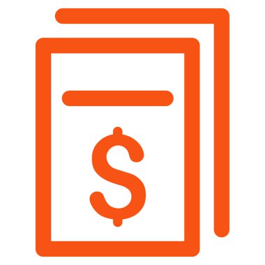 Faturalar düz glif simgesi