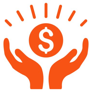 Refah düz glif simgesi