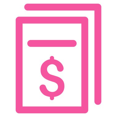 Faturalar düz glif simgesi