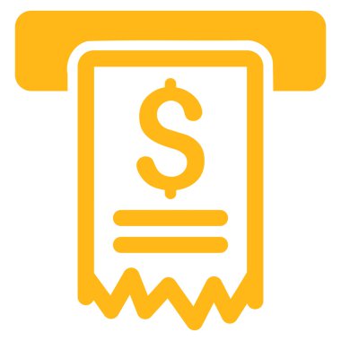 Çek ödeme düz glif simgesi