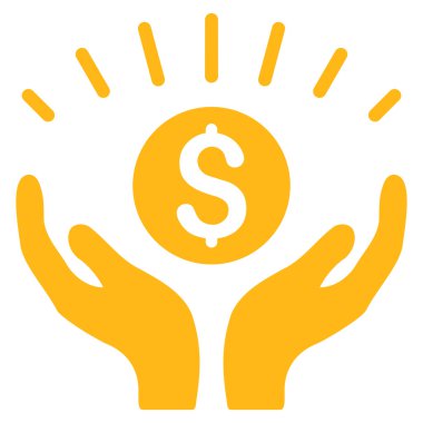 Refah düz glif simgesi