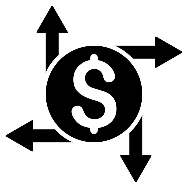 Spend Money Flat Glyph Icon — Stock Photo, Image