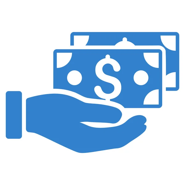 Pay By Cash Flat Glyph Icon — Stock Photo, Image