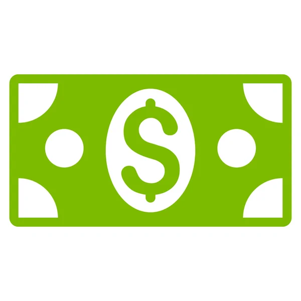 Dollar Banknote Flat Glyph Icon — Stock Photo, Image