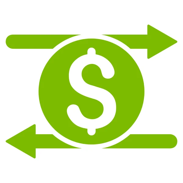 Pengar Exchange platt Glyph-ikonen — Stockfoto