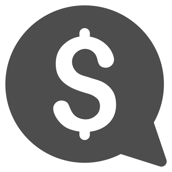 Financial Message Flat Glyph Icon — Stock Photo, Image