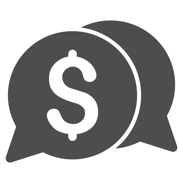 Money Messages Flat Glyph Icon — Stock Photo, Image