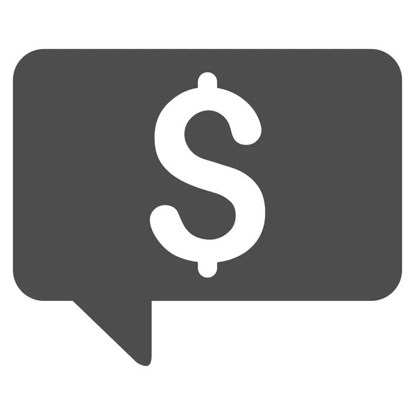 Preço Mensagem Flat Glyph Icon — Fotografia de Stock