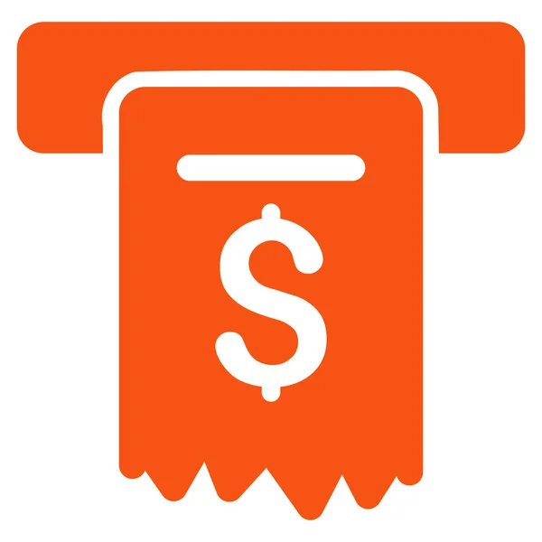 Pagamento Cheque Flat Glyph Icon — Fotografia de Stock