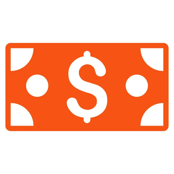 Dollar-Banknote flaches Glyphen-Symbol — Stockfoto