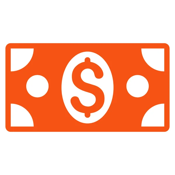 Dollár-lapos bankjegy karakterjel ikon — Stock Fotó