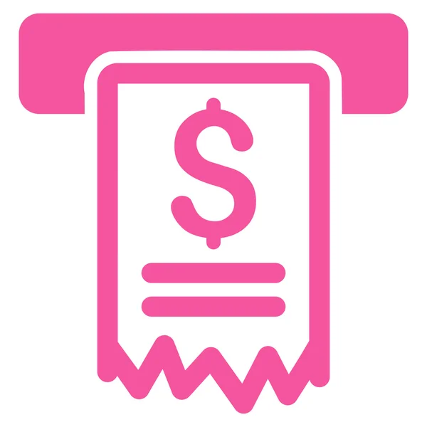 Scheck Zahlung flache Glyphen-Symbol — Stockfoto