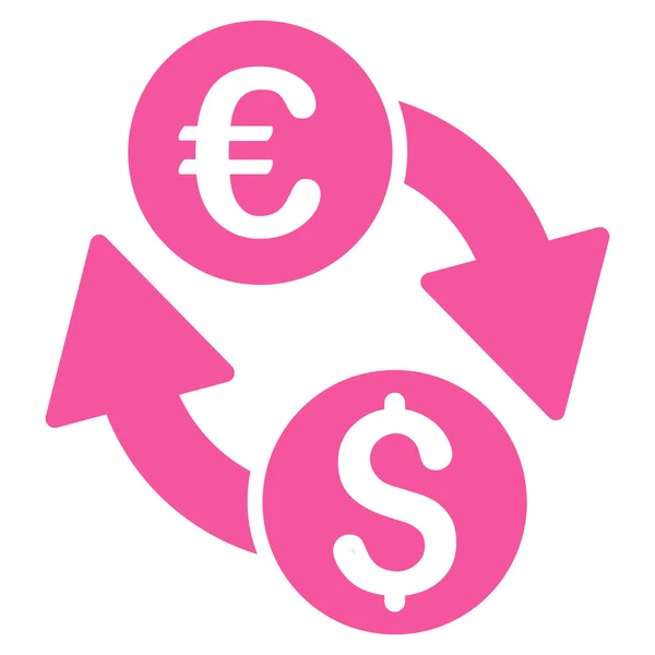 Euro Money Exchange Flat Glyph Icône — Photo