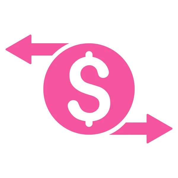 Peníze Exchange ploché glyf ikona — Stock fotografie