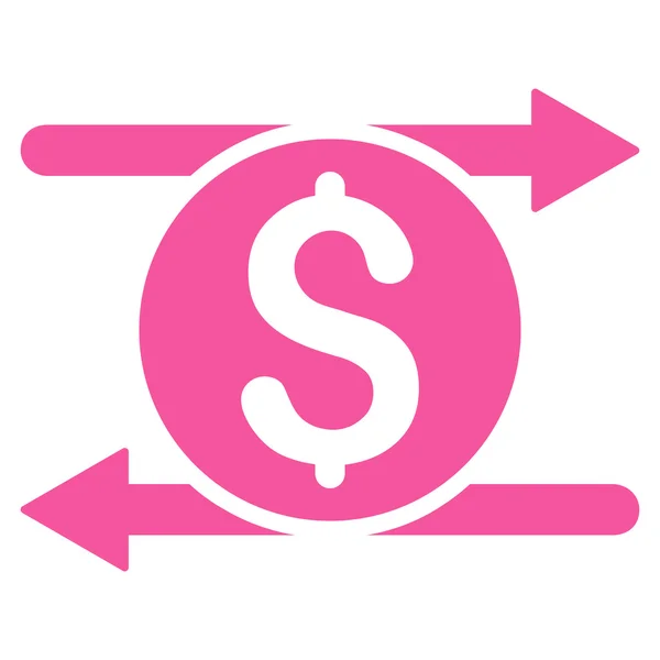 Peníze Exchange ploché glyf ikona — Stock fotografie