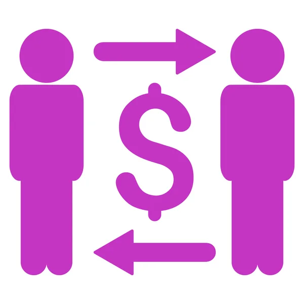 Money Changers Flat Glyph Icon — Stock Photo, Image