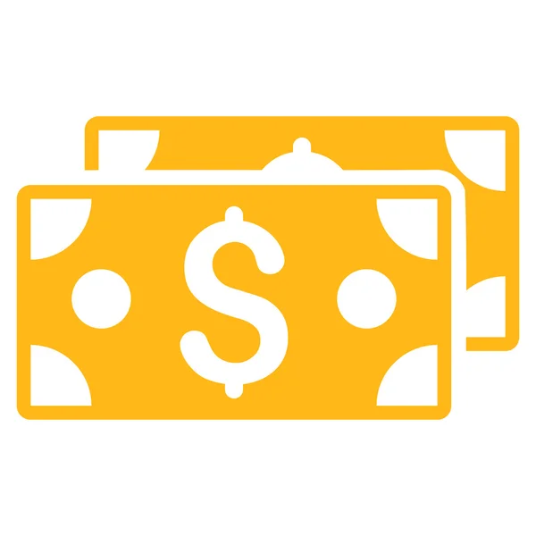 Billetes de dólar Flat Glyph Icon — Foto de Stock