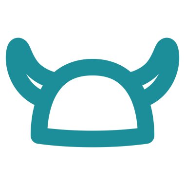 Boynuzlu miğfer kontur vektör simgesi