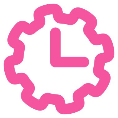 Zaman kurulum kontur vektör simgesi