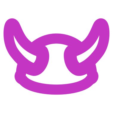 Viking kask kontur vektör simgesi