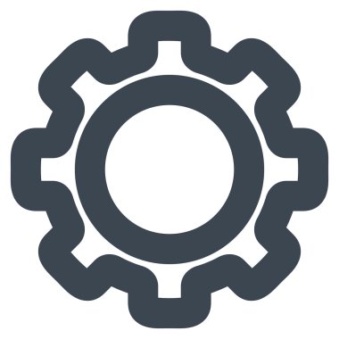 Dişli kontur vektör simgesi