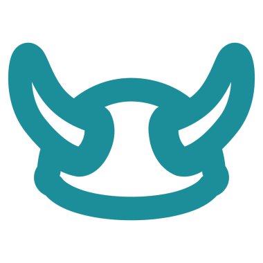 Viking kask kontur vektör simgesi