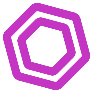 Vida somun kontur vektör simgesi