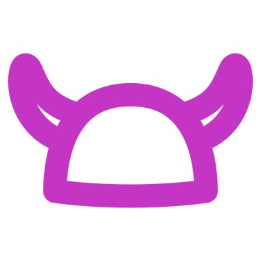 Boynuzlu miğfer kontur vektör simgesi