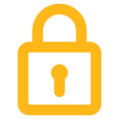 Kilit kontur vektör simgesi