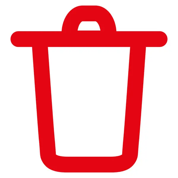 Bucket Stroke Vector Icono — Vector de stock