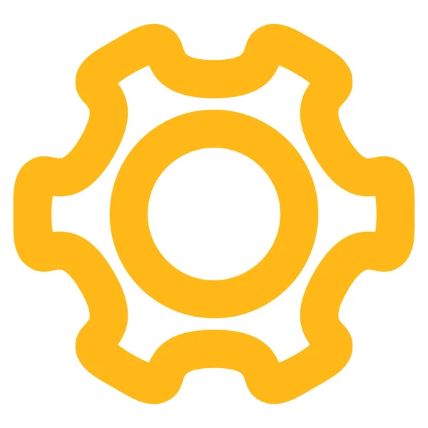 Cog Stroke Vector Icono — Vector de stock